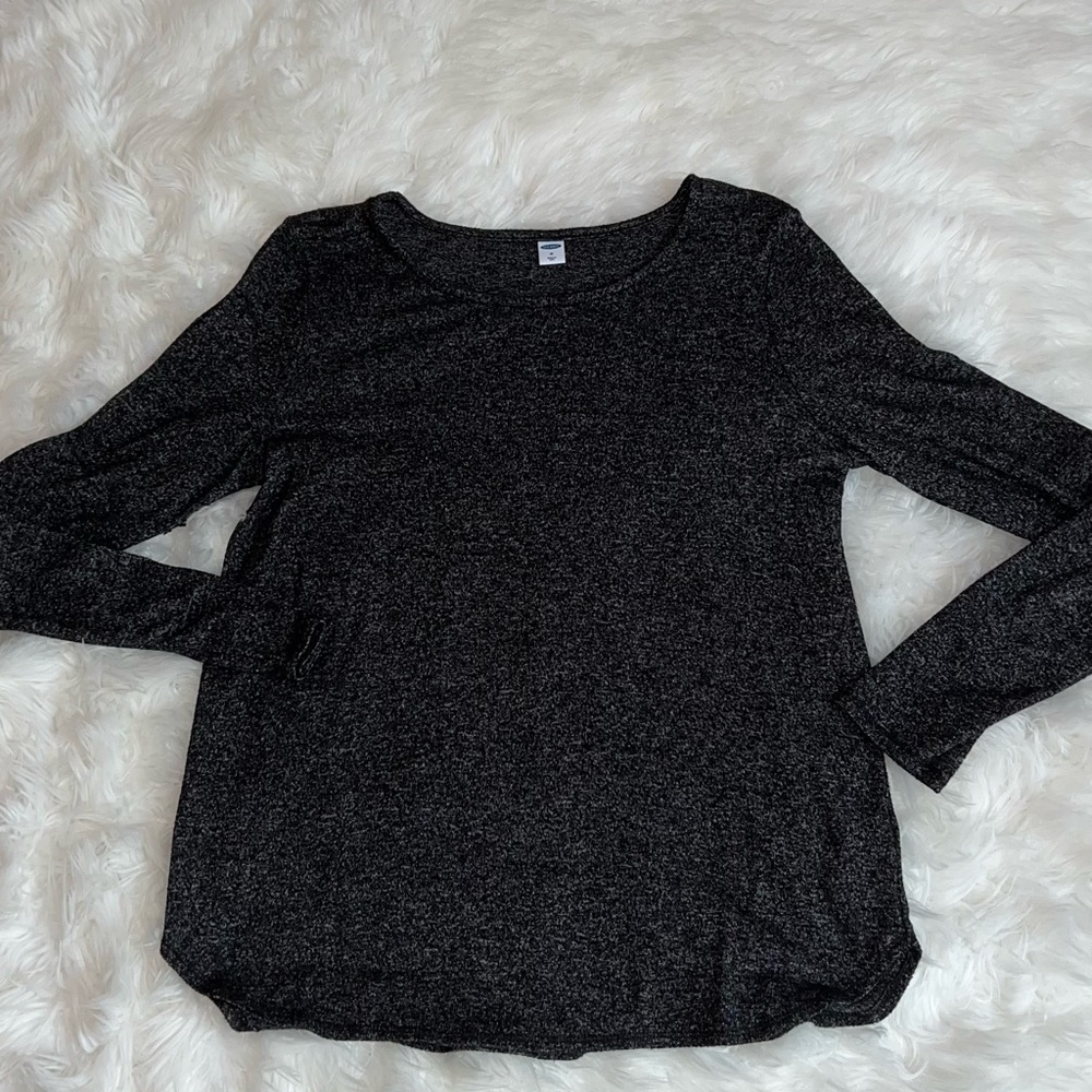 Black and White Peppered long sleeve